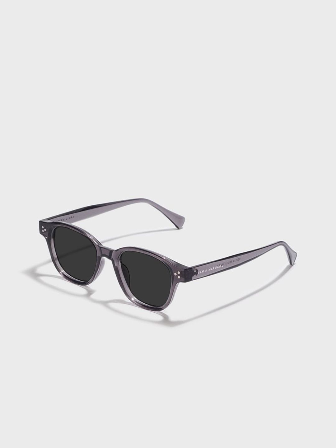 SAM & MARSHALL Unisex Black Lens & Gunmetal-Toned Round Sunglasses with-picture-26