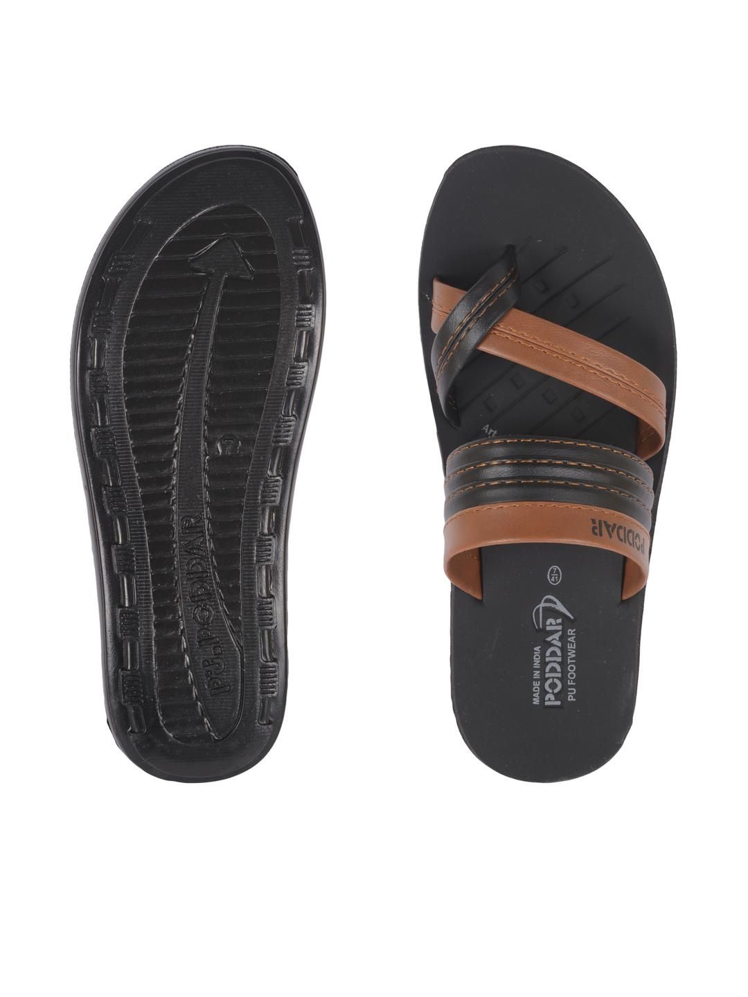 Poddar Men Open Toe Ethnic One Toe Flats-picture-12