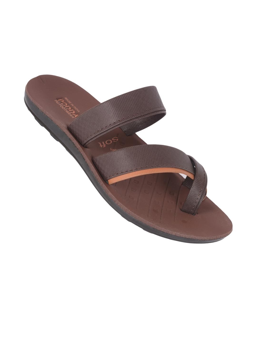 Poddar Men Brown Ethnic Round Toe Dual Strap with Anti-Slip Sole Flats-picture-29