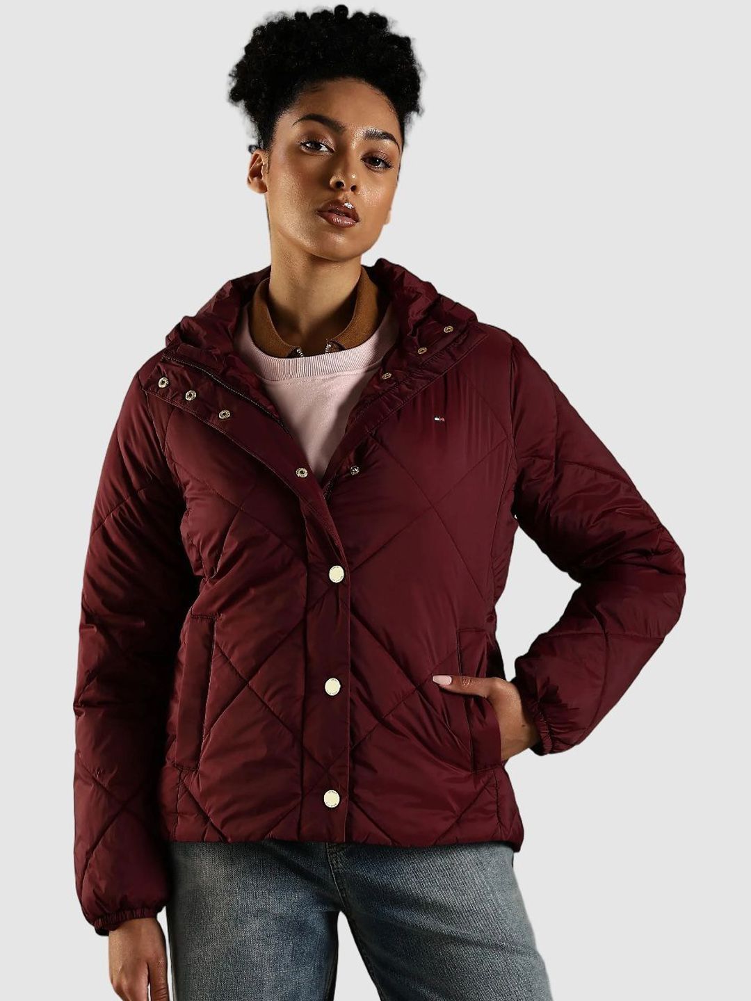 Tommy Hilfiger Women Hooded Solid Padded Jacket-image-41