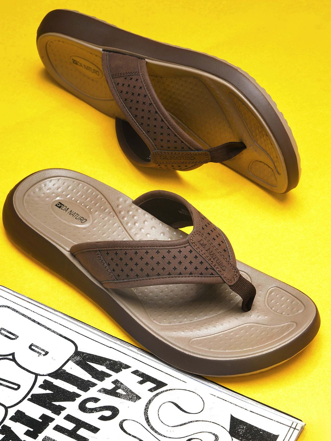 DA NATURO Men Rubber Thong Flip-Flops-picture-23