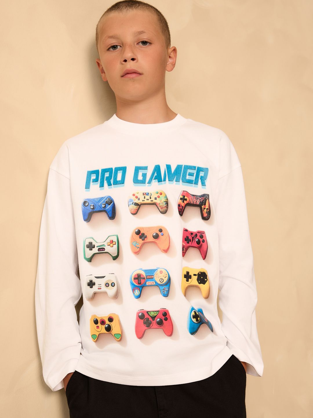 NEXT Boys Graphic Printed Drop-Shoulder Sleeves Pure Cotton T-shirt-picture-28