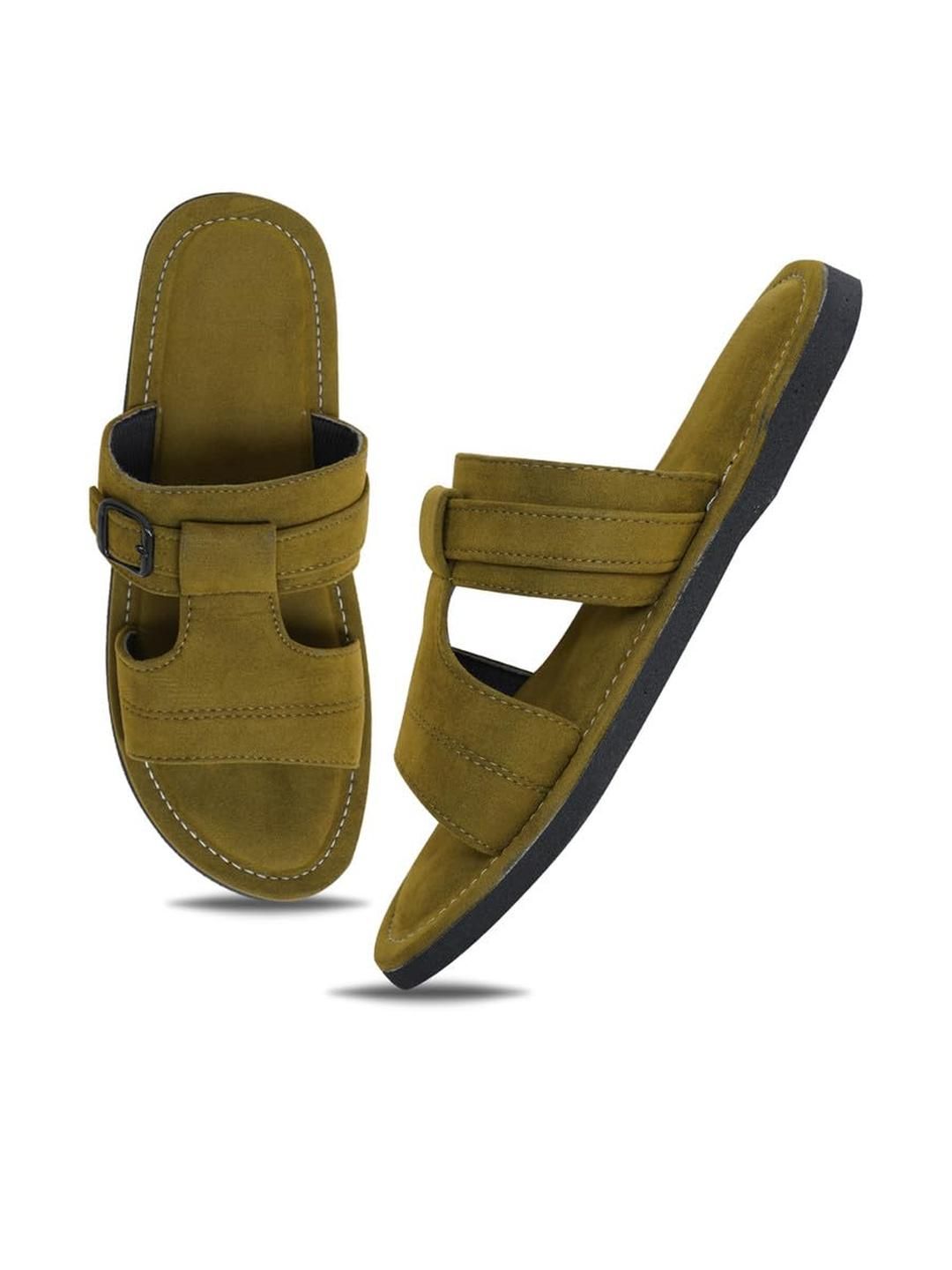 DFR Men Green Fabric Comfort Sandals-picture-45