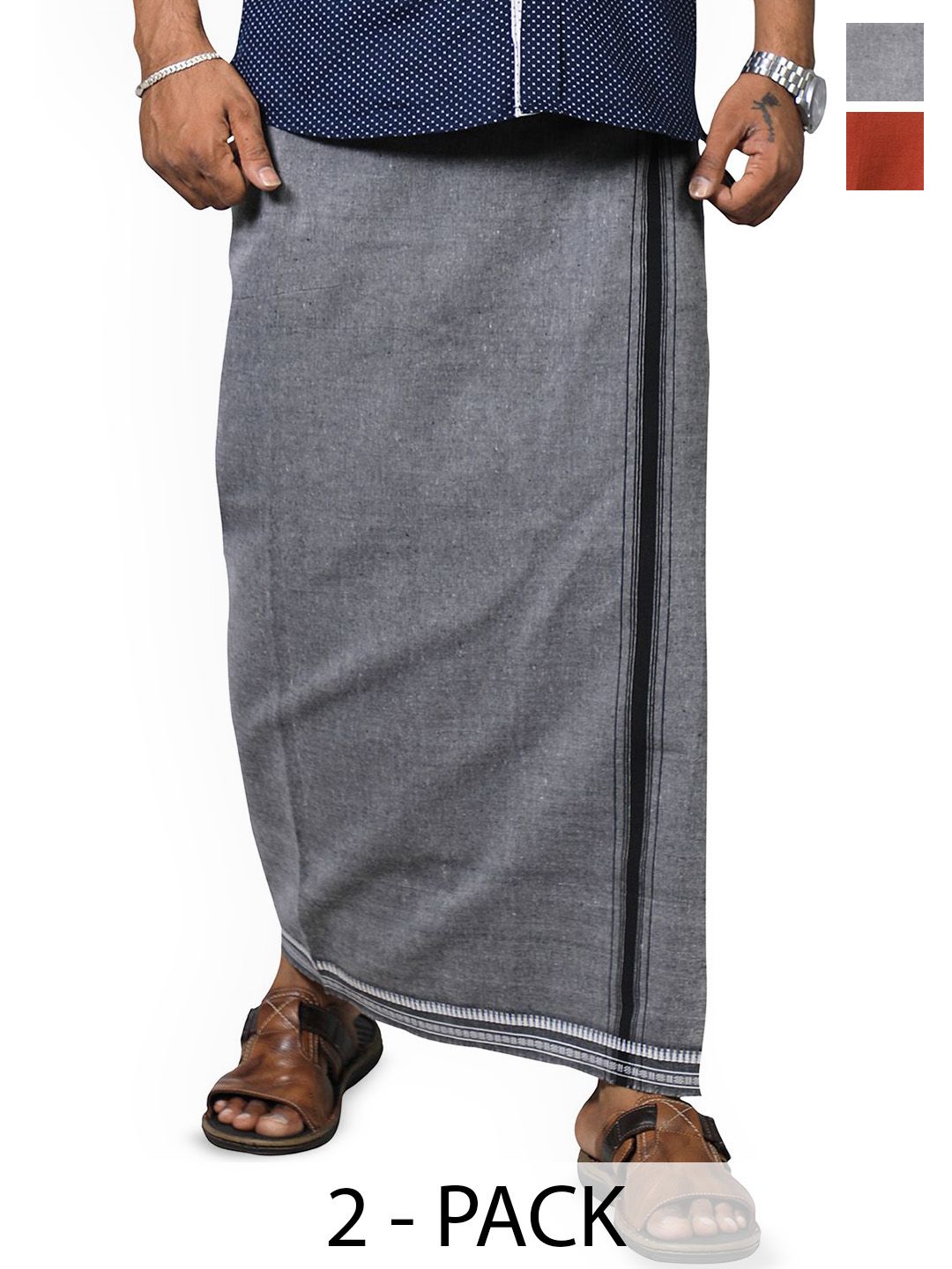 PRAKASAM COTTON Men Solid Cotton Dhoti Dhotis-picture-24