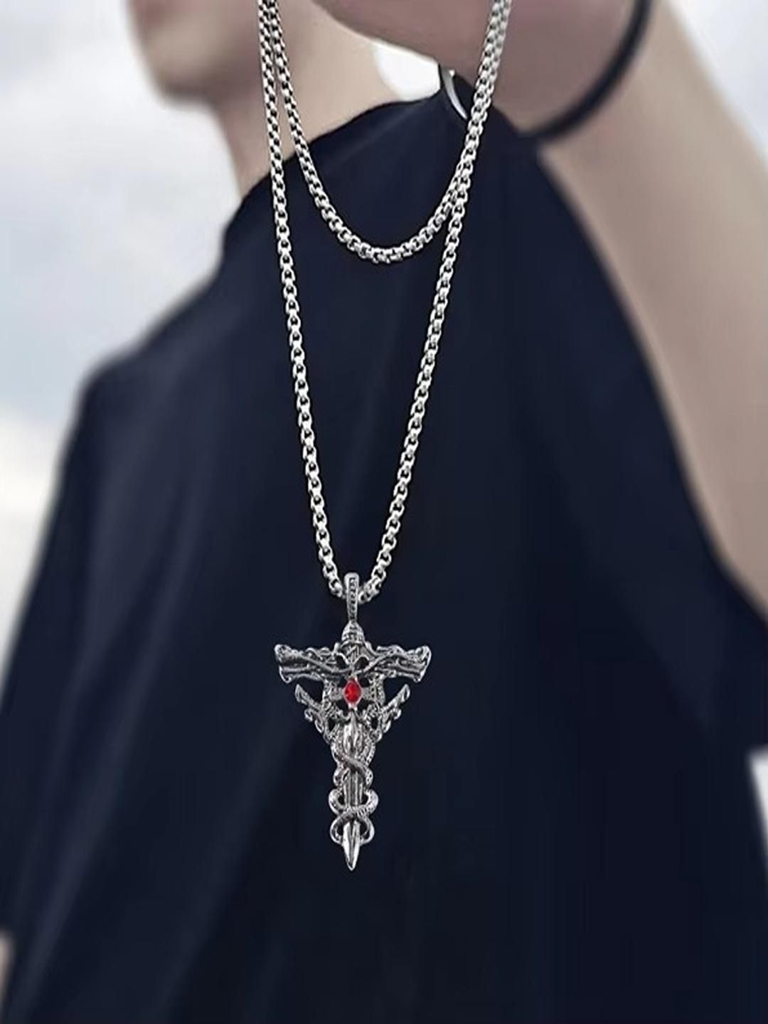 Jewelgenics Silver-Plated Contemporary Pendants with Chains-picture-25