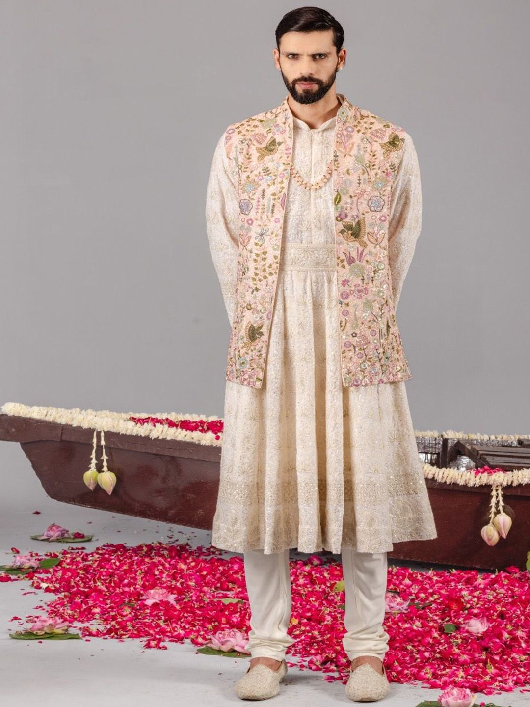 KALPRAAG Men Floral Printed Regular Kurta with Pyjamas-picture-48