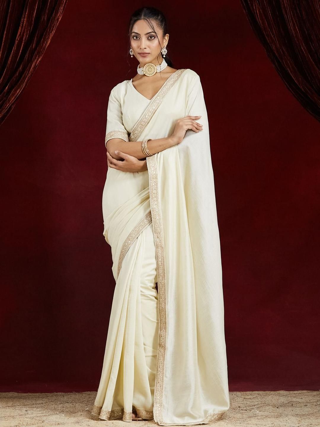 kasee Embroidered Saree with Zari Embroidered Border-picture-55