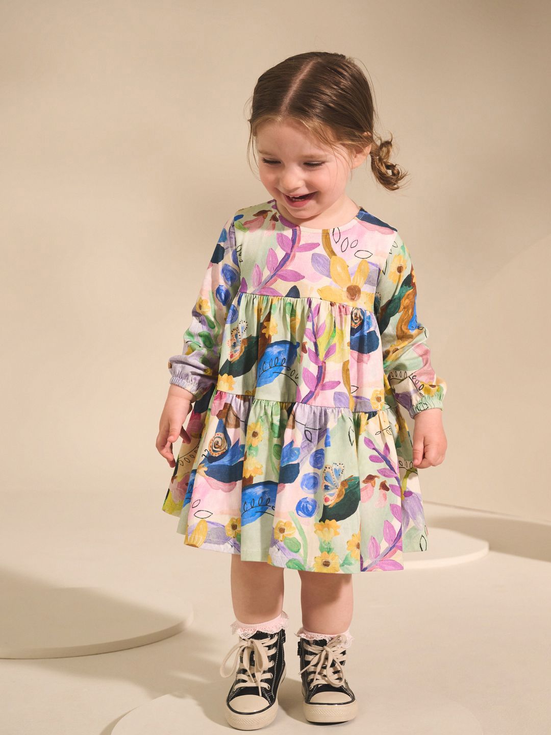 NEXT Girls Floral Print A-Line Dress