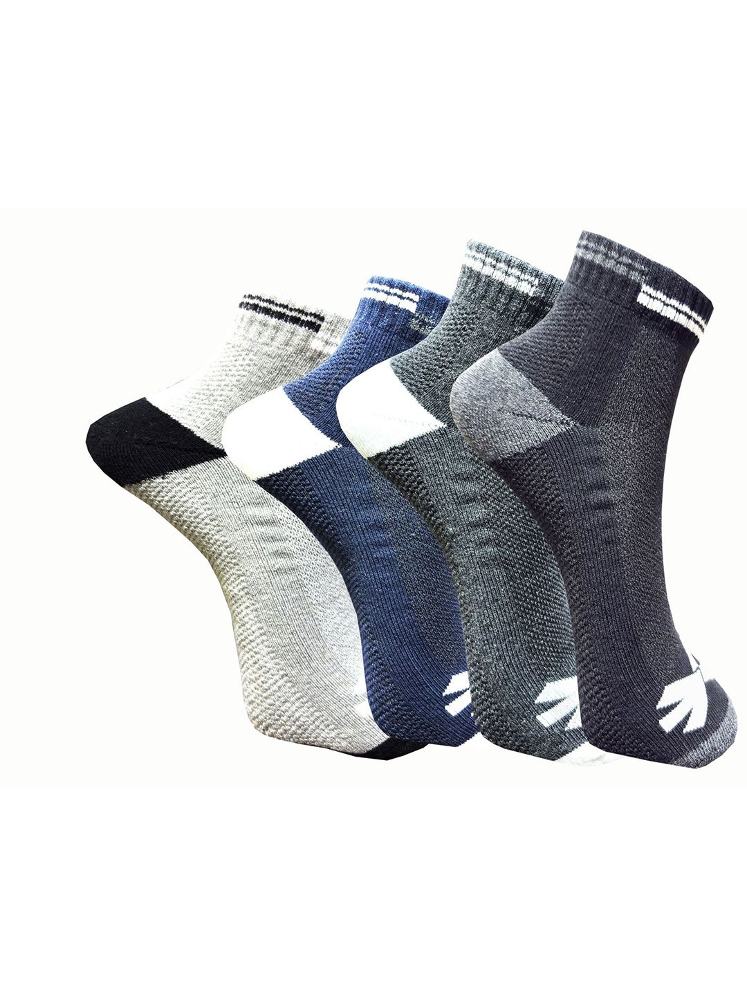 HRX by Hrithik Roshan Pack Of 4 Colorblocked Ankle-Length Socks-picture-39