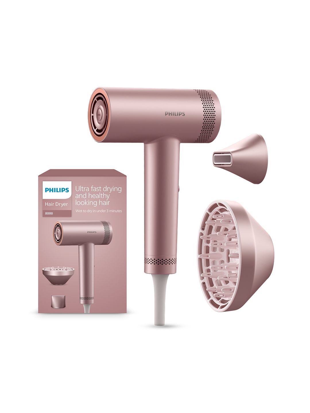 Philips Hydrating Hair Dryer Retains Hair Strength with 2 Magnetic Attachments - BHD833/10-picture-22