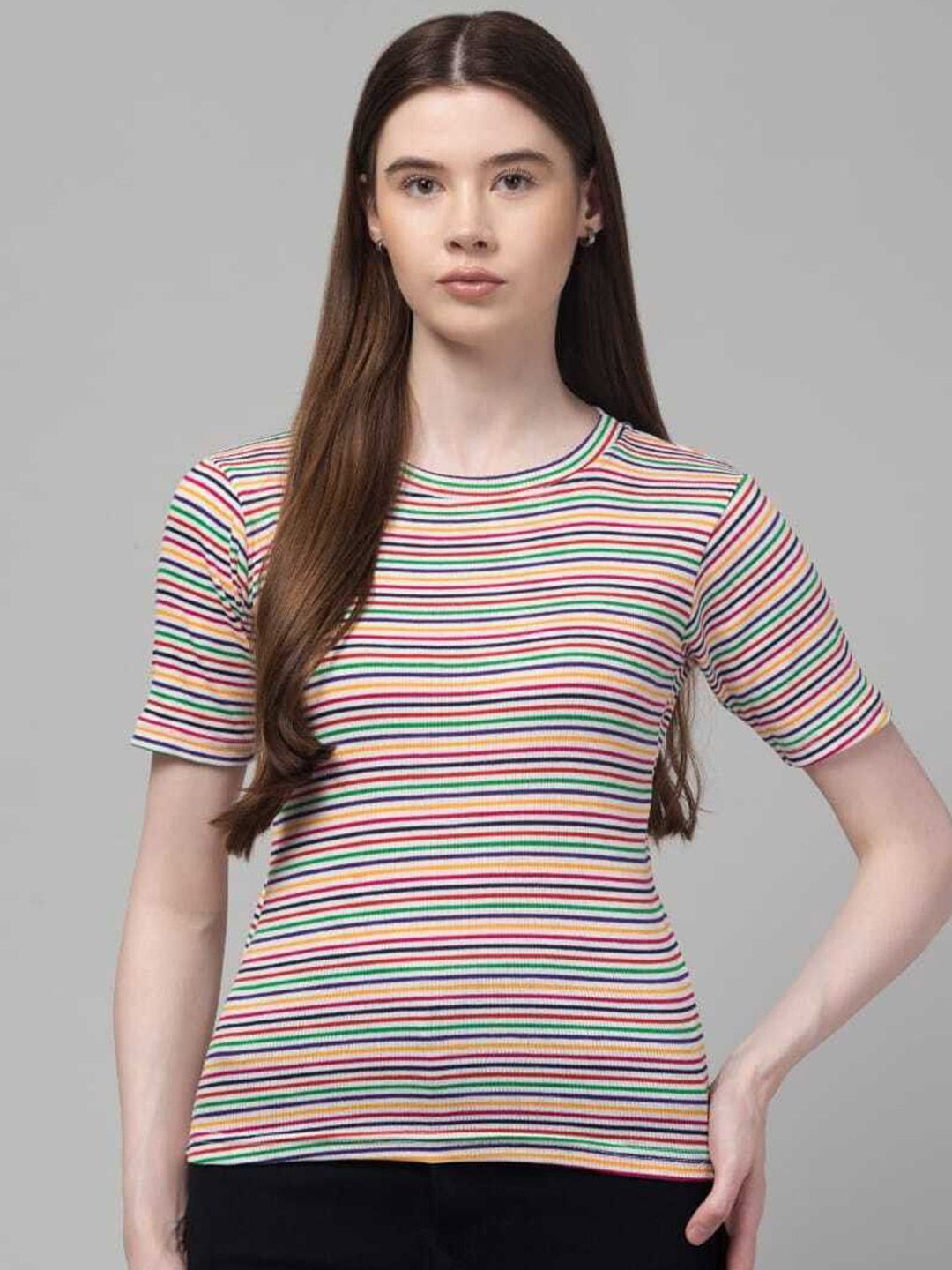 Western Darji Women Striped Cotton Top-picture-25