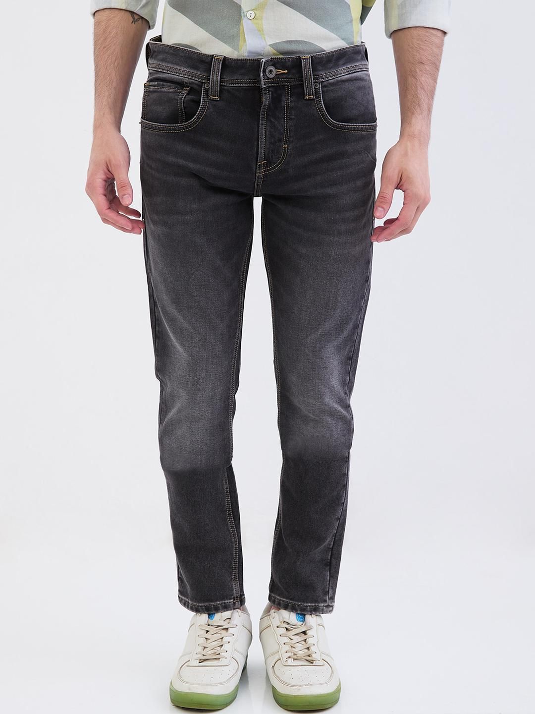 SPYKAR Men Black Cotton Slim Fit Low-Rise Jeans-picture-21