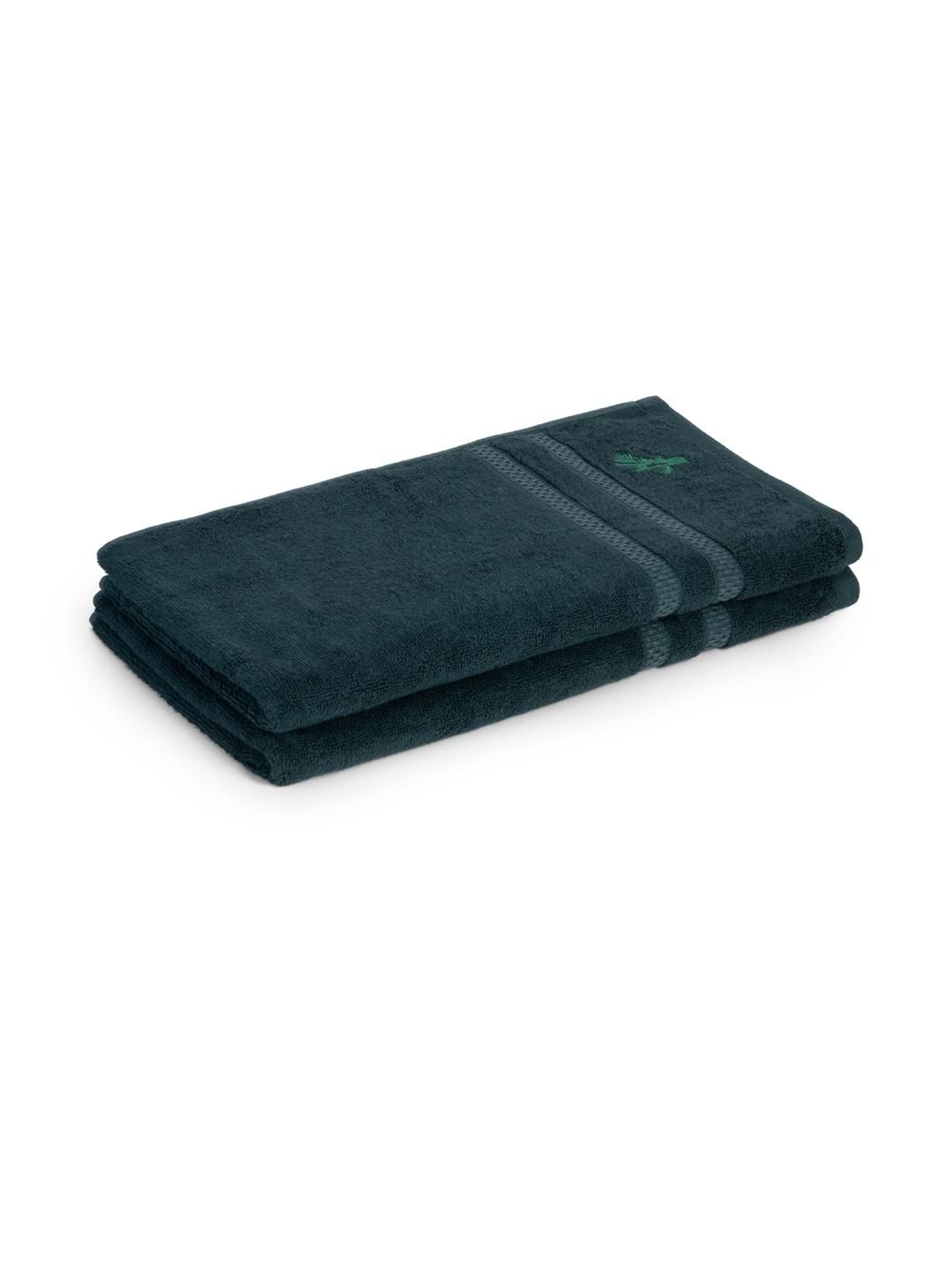 Feather & Spun Pack of 2 Jade Forest Lavender Antimicrobial Bamboo Cotton Hand Towel-picture-14