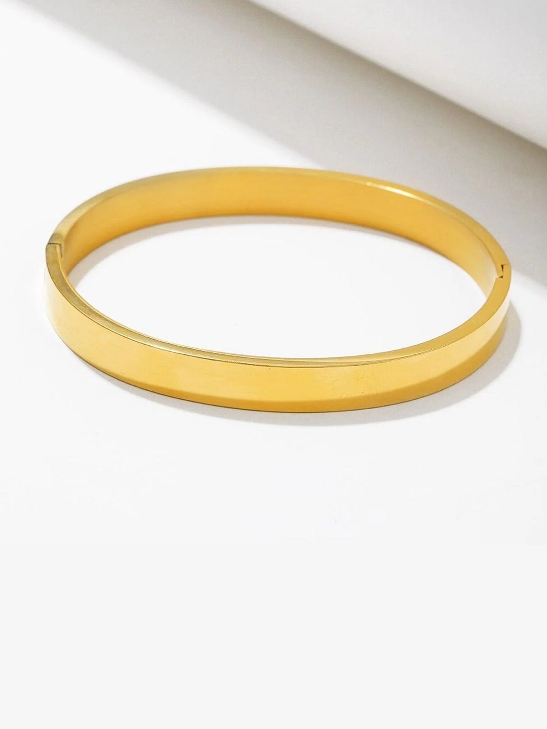 Feel style Unisex Stainless Steel Gold-Plated Bangle-Style Bracelet-image-33