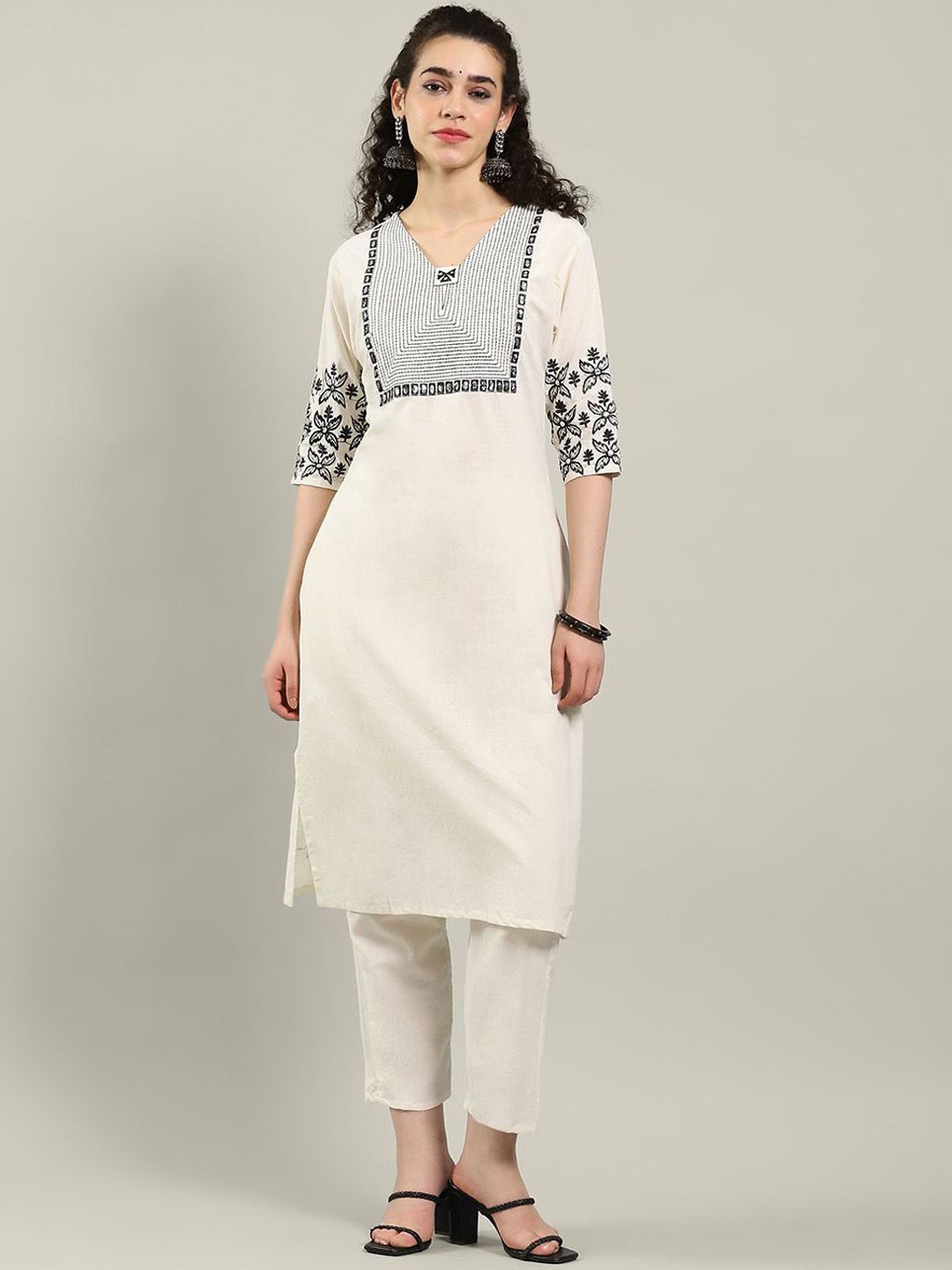 Meena Bazaar Women Printed Regular Kurta with Trouser