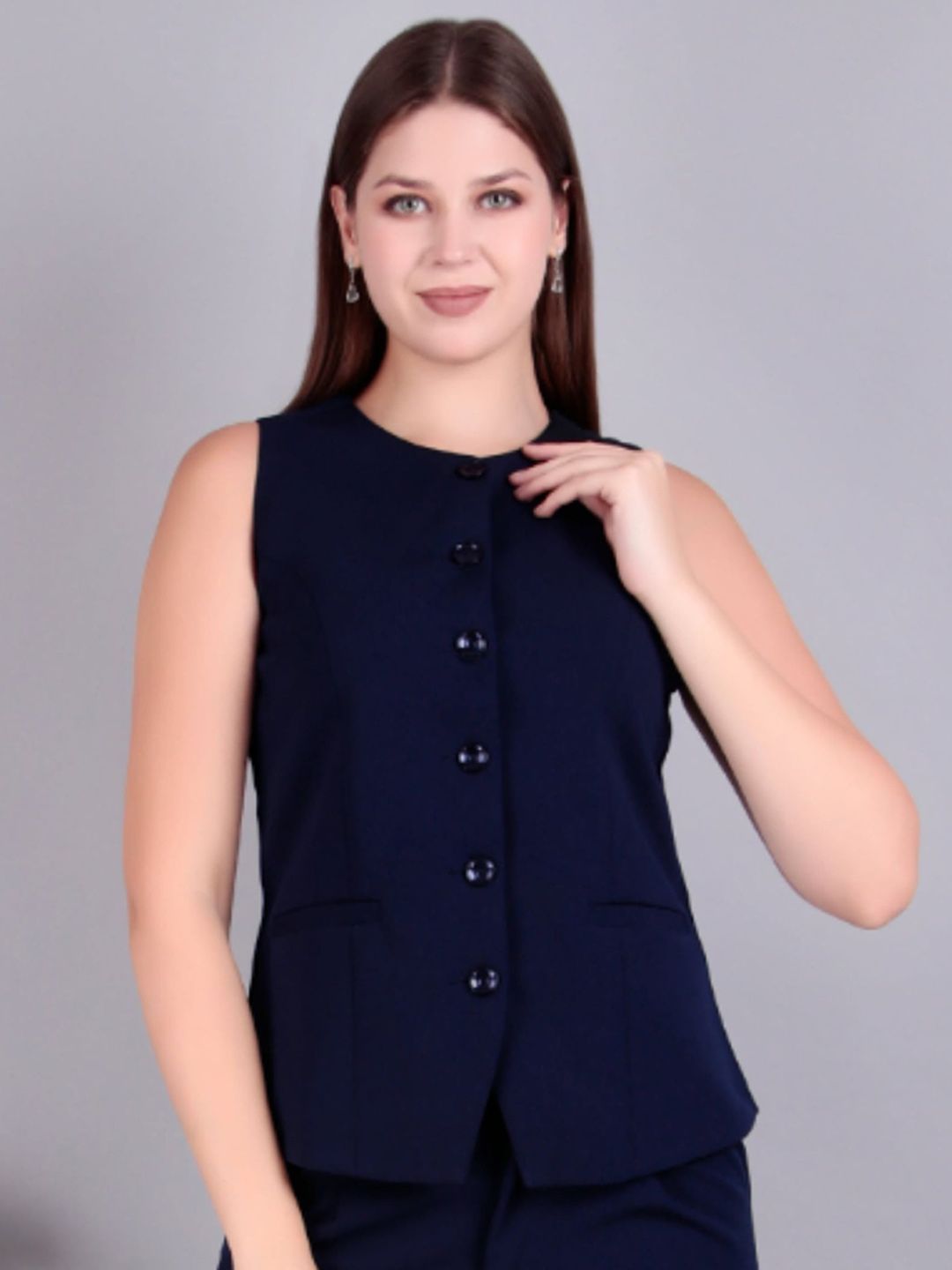 Rocksy Slim Fit Round Neck Waistcoat-picture-27