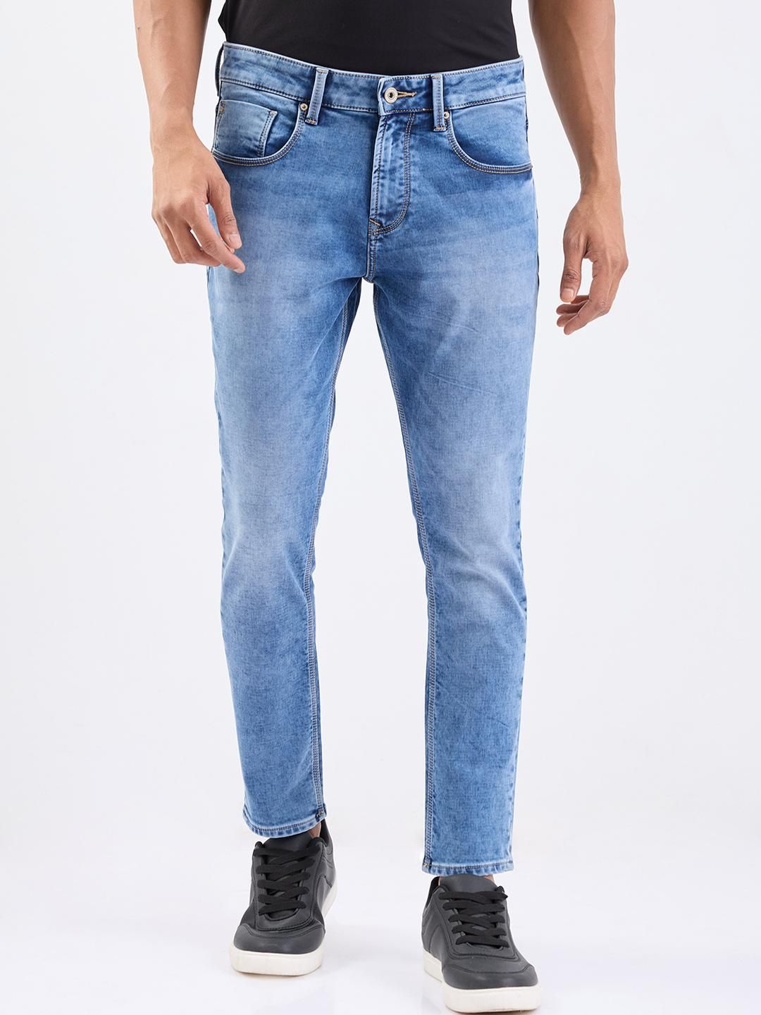 SPYKAR Men Blue Cotton Slim Fit Mid-Rise Jeans-picture-11