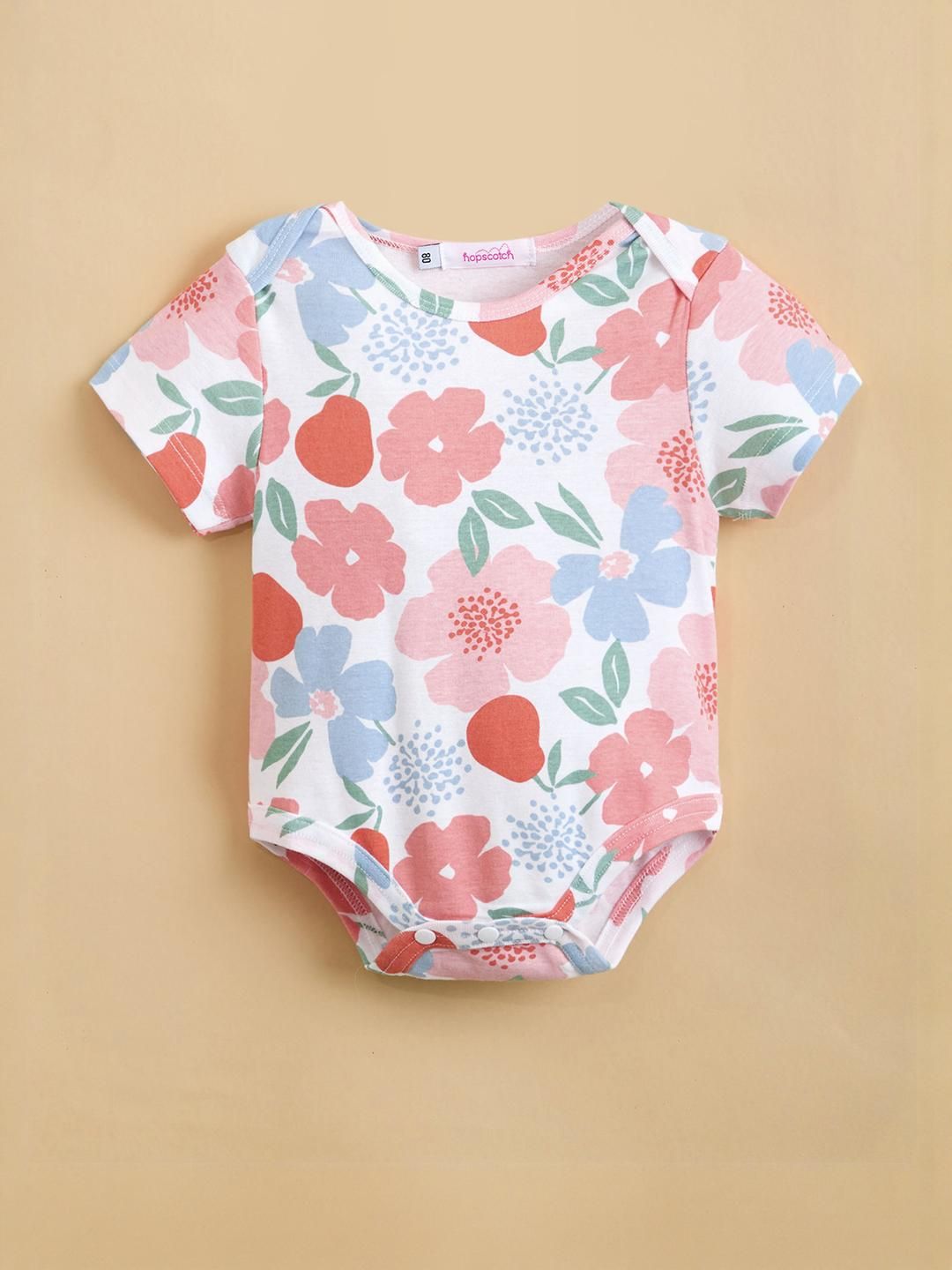 Hopscotch Girls Pack of 2 Bloom Envelope Neckline Onesies-picture-27