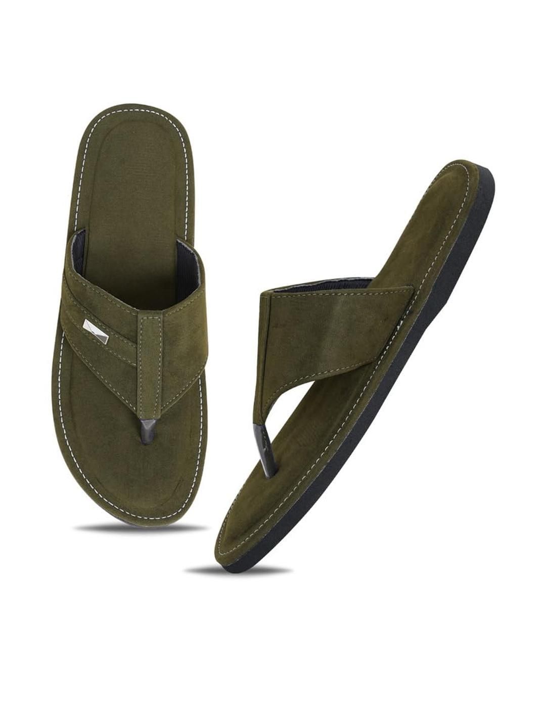 DFR Men Green Fabric Comfort Sandals-picture-42