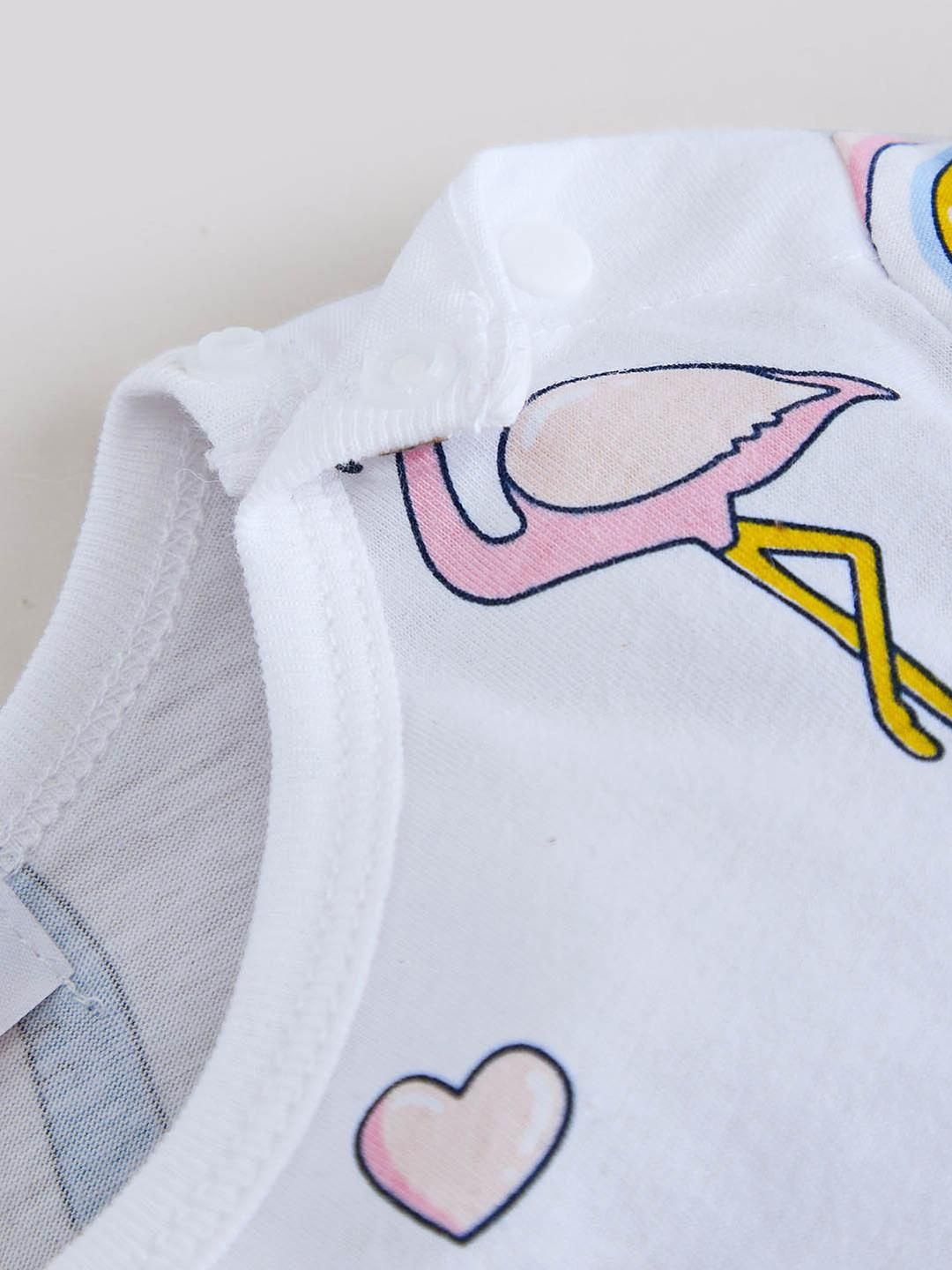 Hopscotch Unisex Kids Animal Printed Cotton Romper