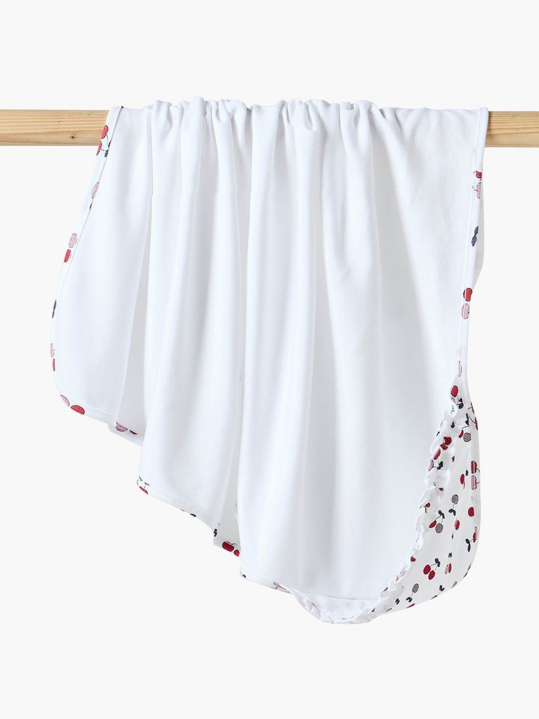 Juniors by Babyshop White Printed Cotton Single Bed Blanket-image-1