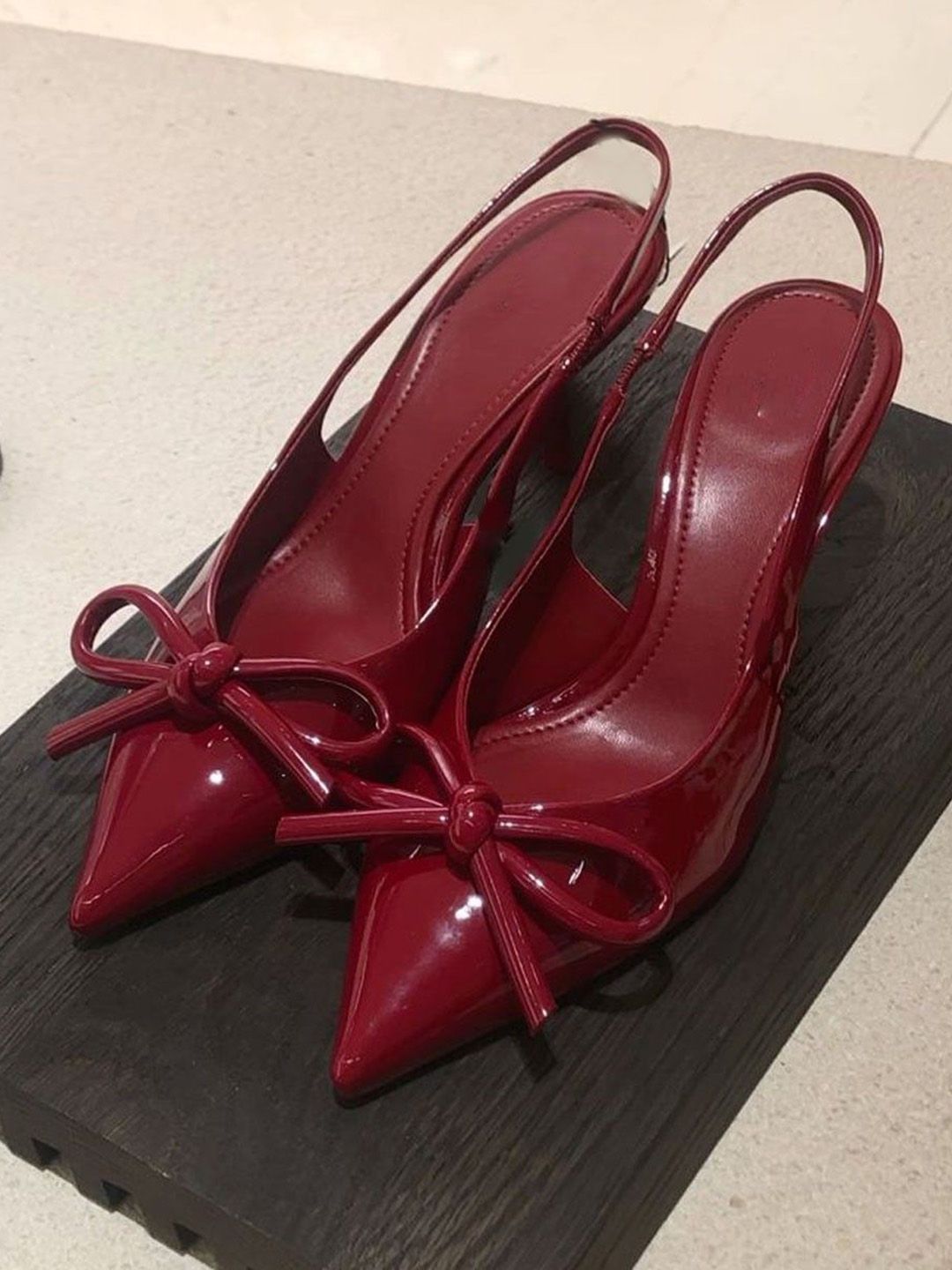 Street Style Store Kitten Heel Pumps with Bows-picture-23