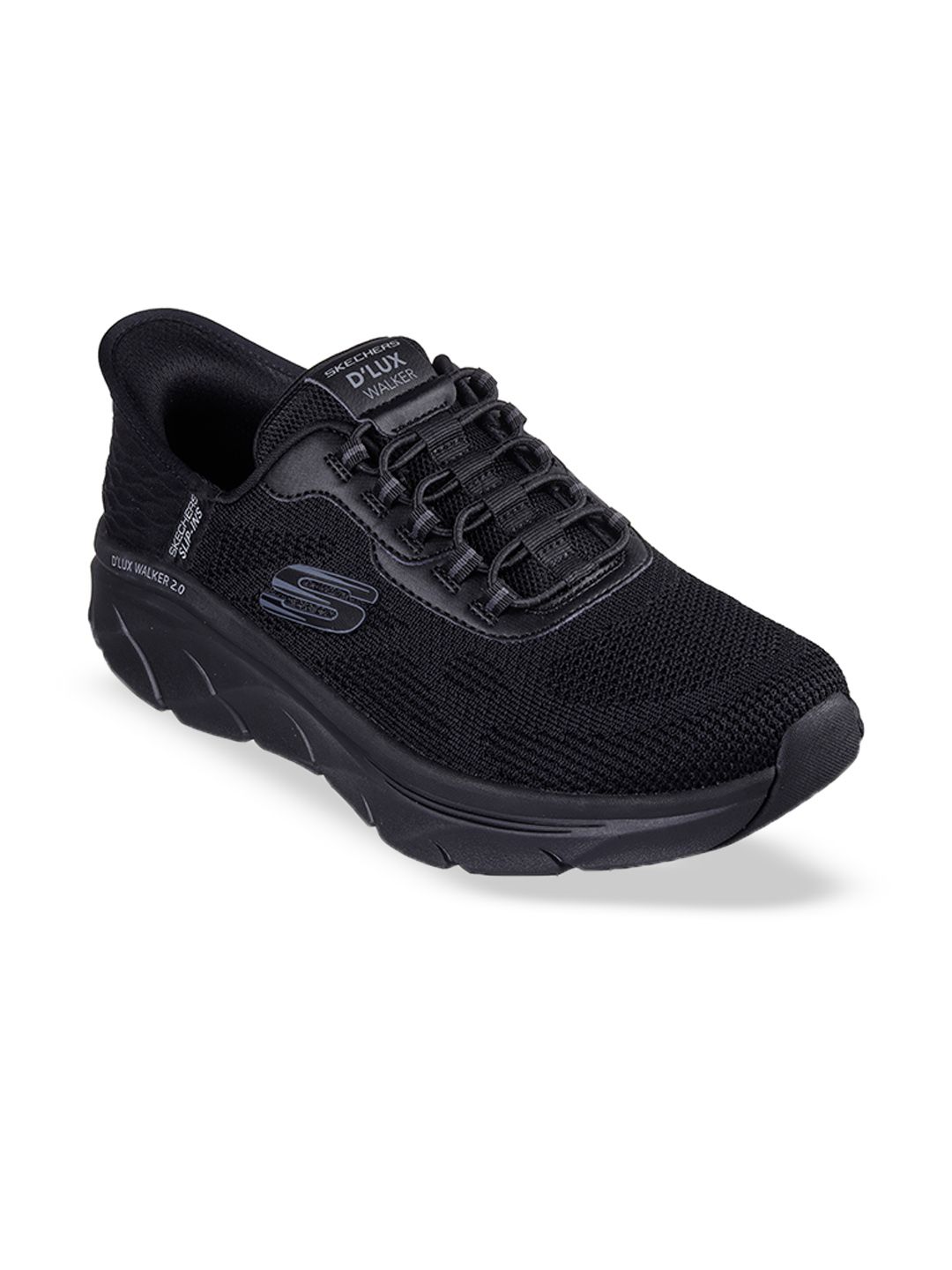 Skechers D'lux Walker 2.0 - Rezinate Men Textured Lace-Ups Round Toe Casual Sneakers-picture-26
