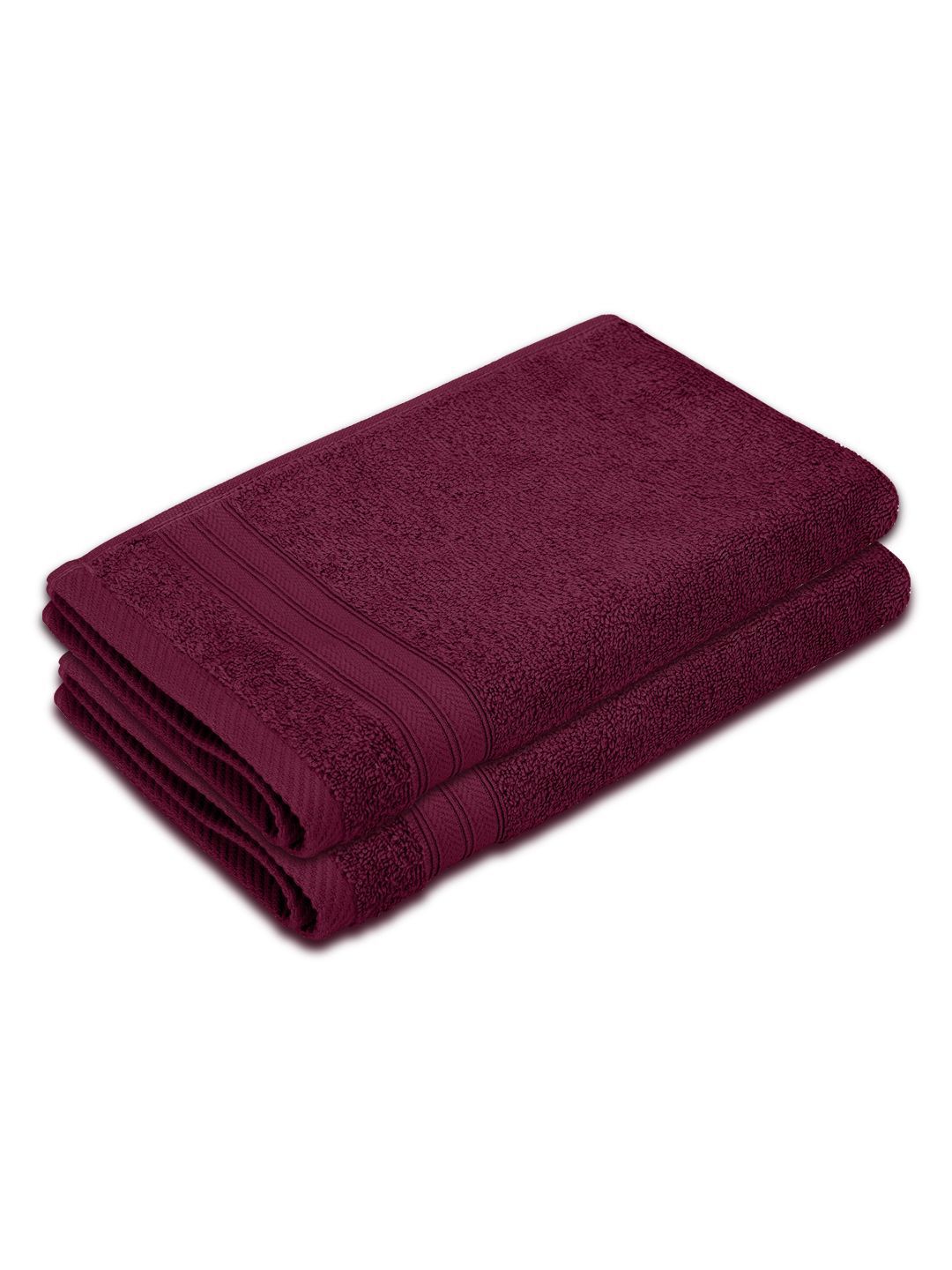 Layers 2-Pcs Purple 450 GSM Pure Cotton HandTowels-image-26