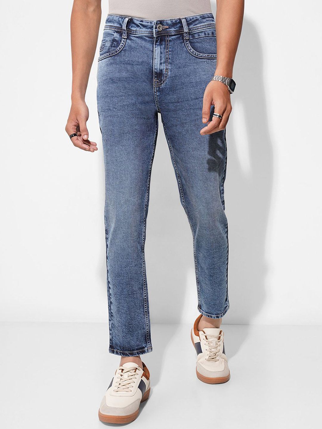 SF JEANS by Pantaloons Men Slim Fit Mid-Rise Heavy Fade Jeans-picture-28