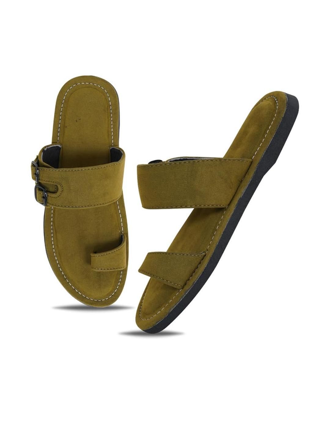 DFR Men Green Fabric Comfort Sandals-picture-44