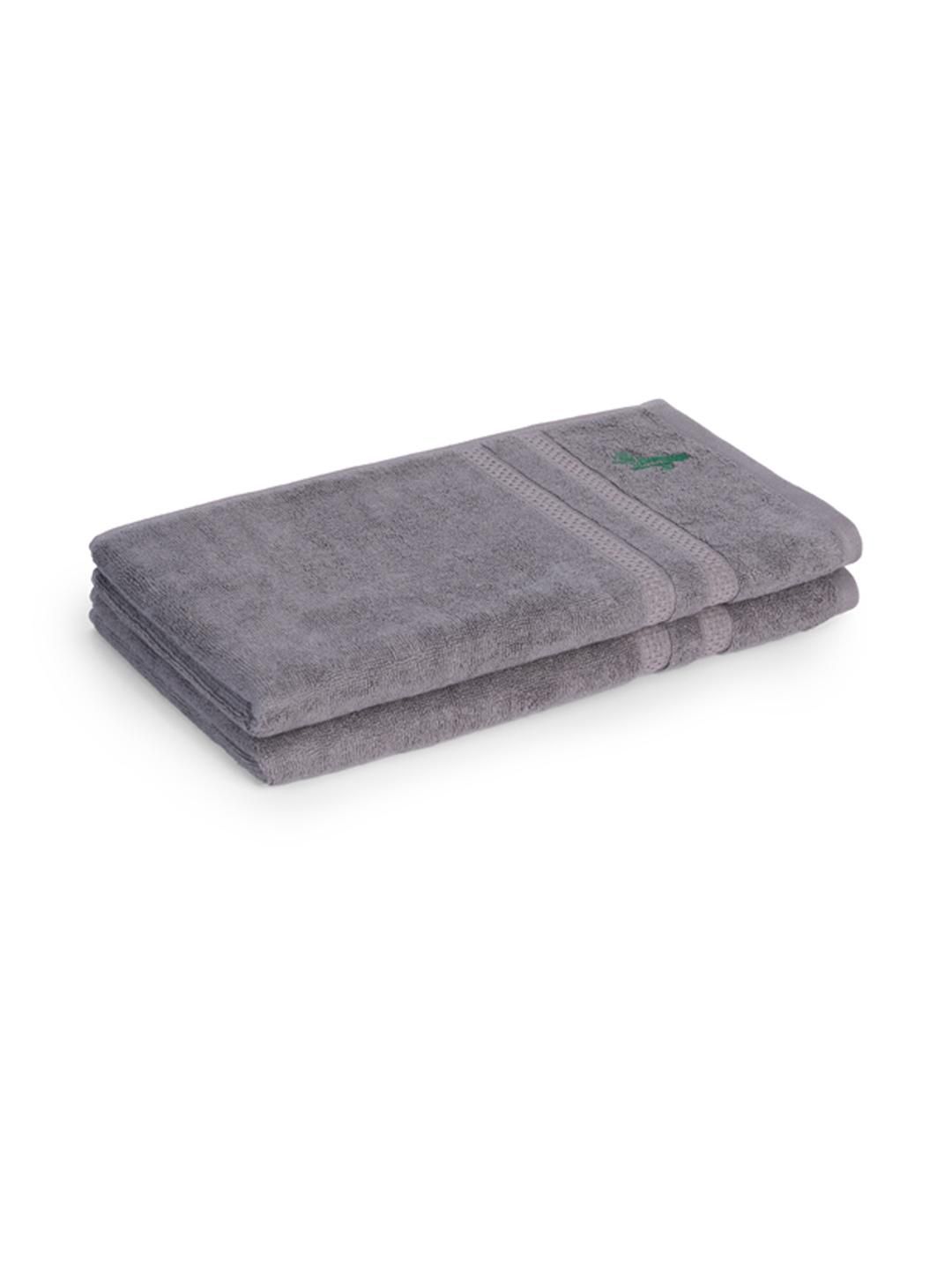 Feather & Spun Pack of 2 Smoke Grey Lavender Antimicrobial Bamboo Cotton Hand Towel-image-37