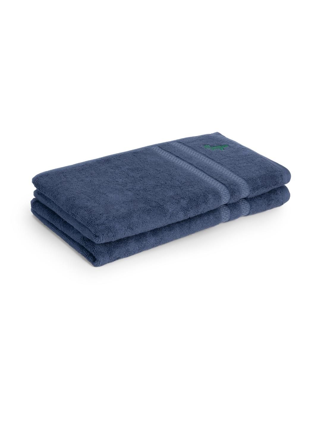 Feather & Spun Pack of 2 Midnight Indigo Lavender Antimicrobial Bamboo Cotton Hand Towel-image-35