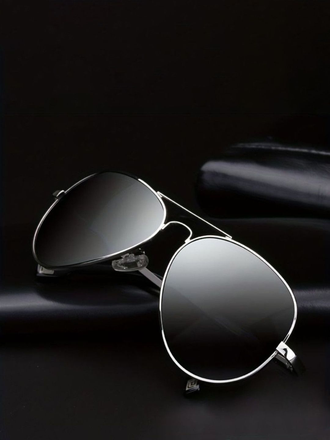 SPADEACES Men Grey Lens & Silver-Toned Aviator Sunglasses with-image-29