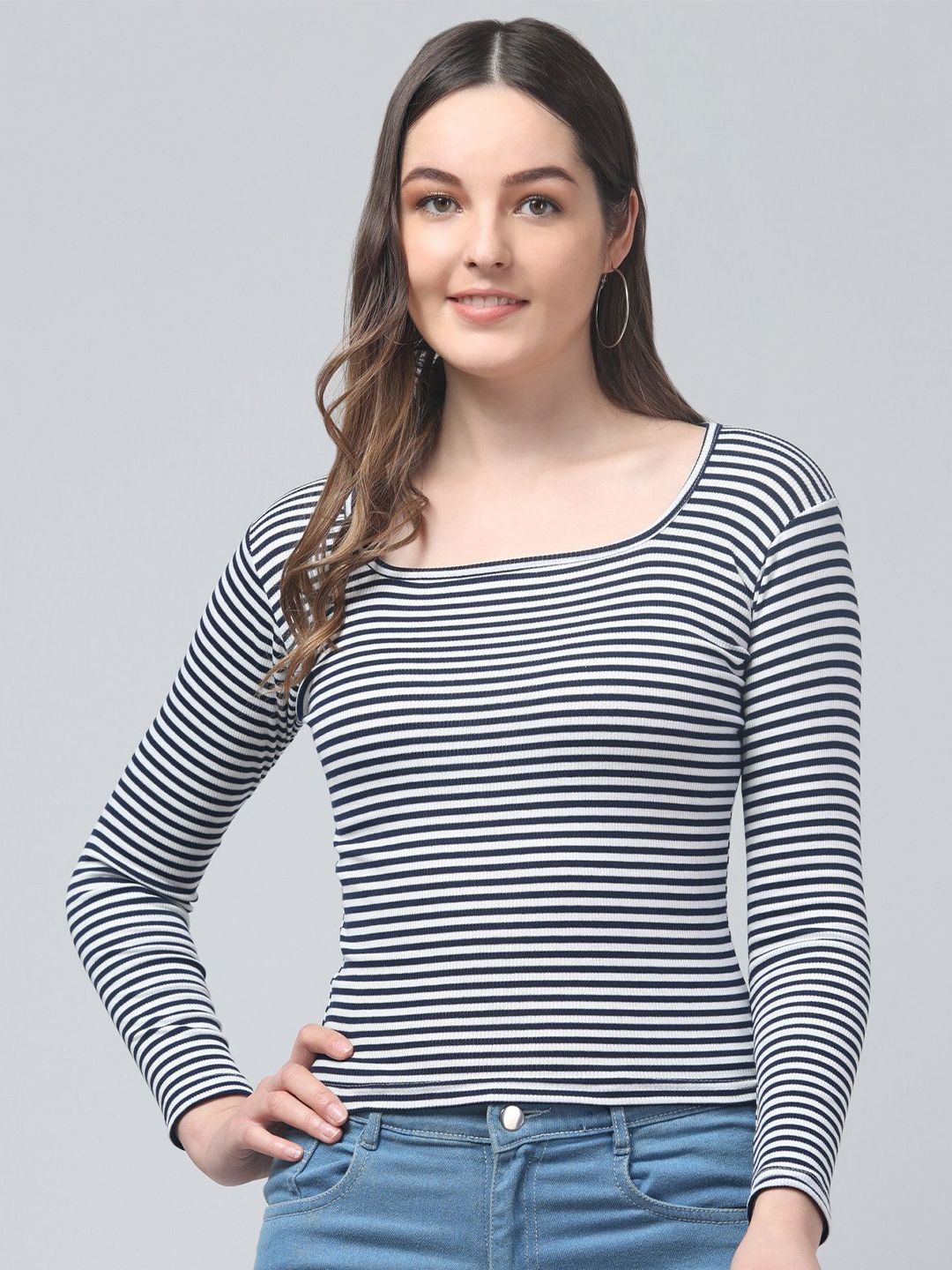 Western Darji Women Striped Cotton Top-picture-26
