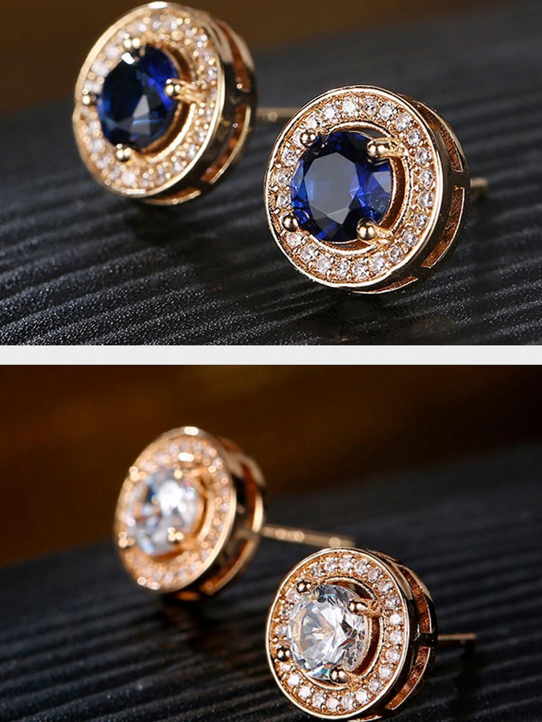 DressBerry Women Metal Cubic Zirconia Contemporary Earrings-picture-38