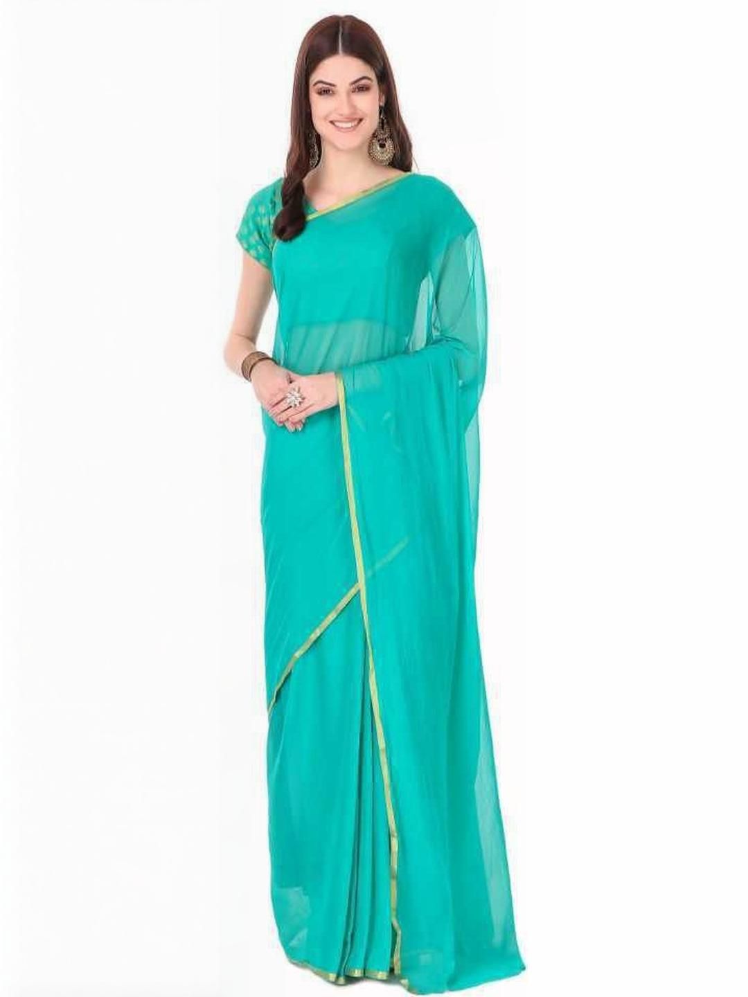 DURGA EMPORIO Zari Pure Chiffon Saree-picture-16
