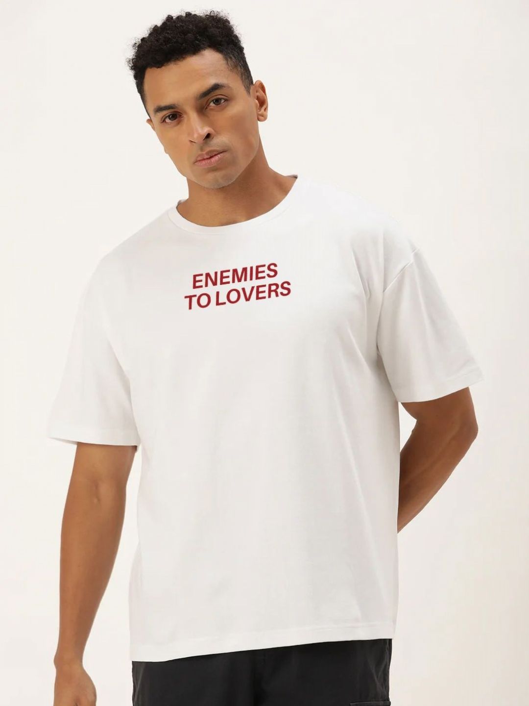 Bene Kleed Men Graphic Printed Round Neck Pure Cotton Oversized T-shirt-picture-15