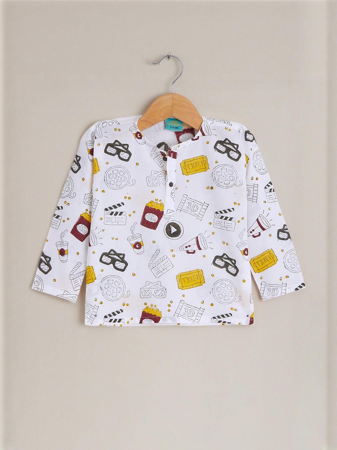 Hopscotch Kids Boys White 2-Pc Pajama Night Suit-picture-24