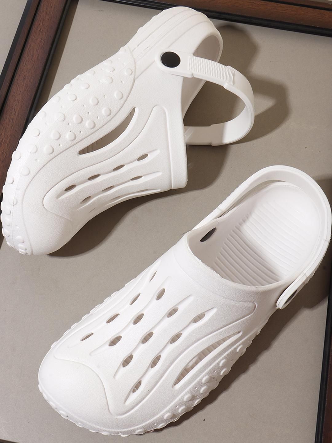 Kook N Keech Men White Rubber Clogs-picture-29