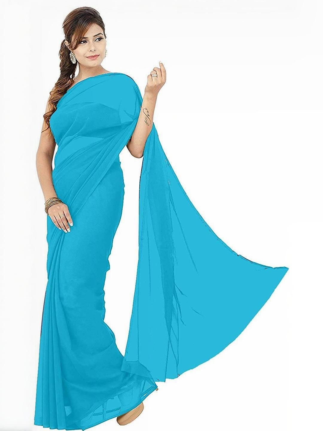 DURGA EMPORIO Pure Chiffon Saree-picture-21