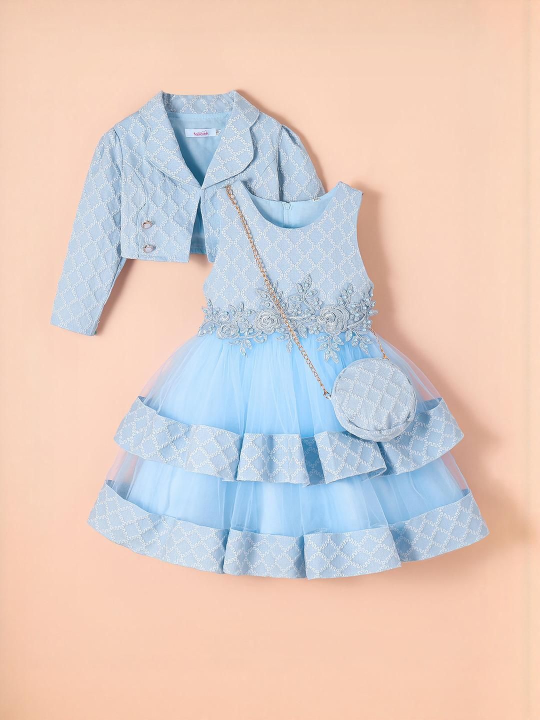 Hopscotch Girls BLENDED Fit & Flare Dresses-picture-22