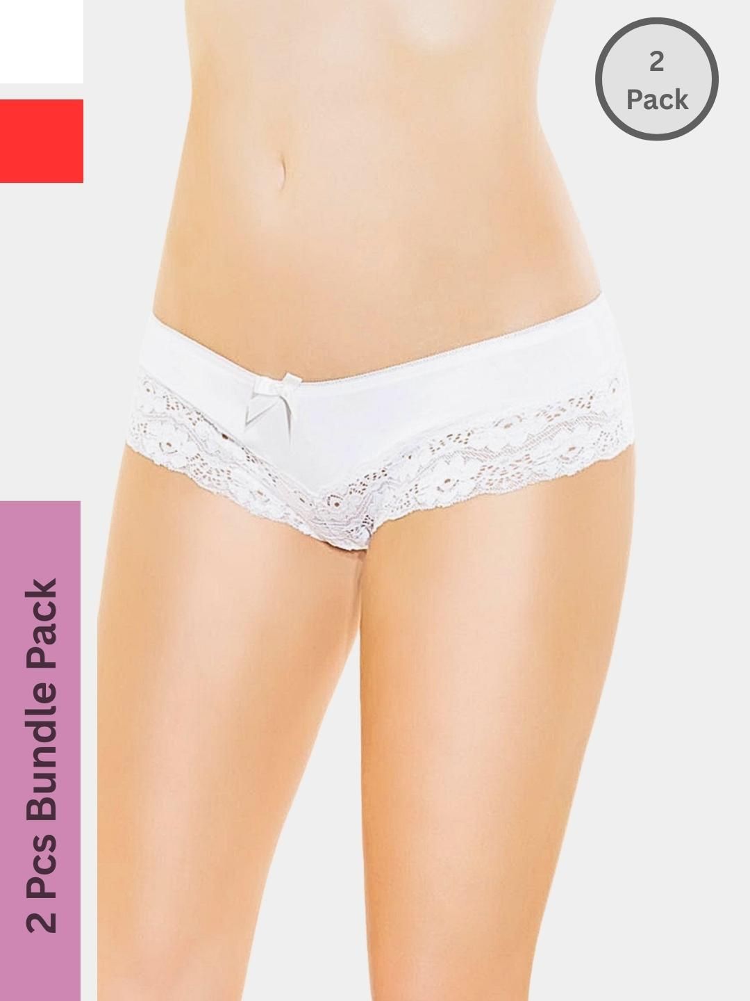 MYZA Women White Nylon Mid-Rise Hipster Briefs-picture-22