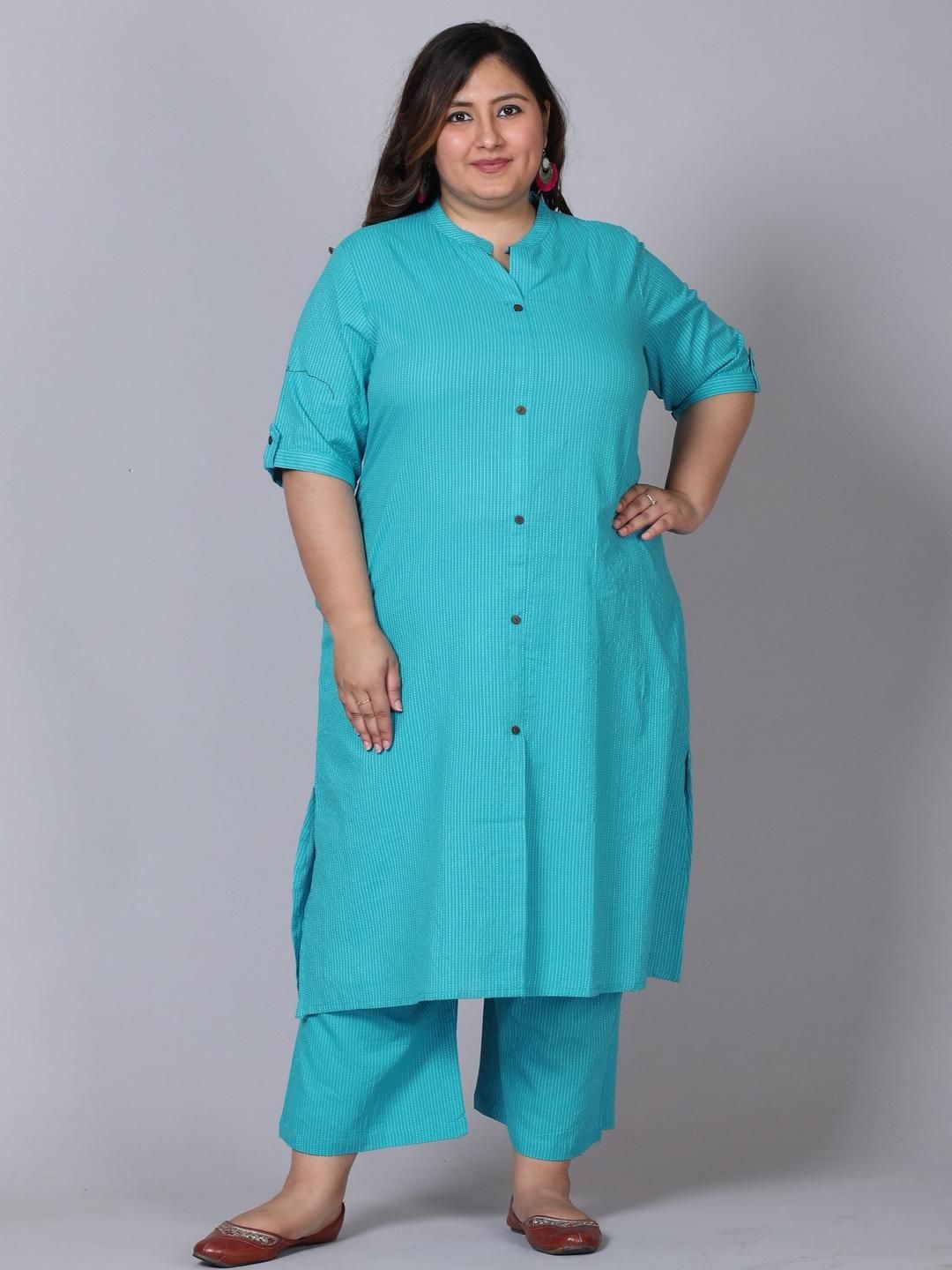 VASAVI Women Blue Pure Cotton Kurta Sets