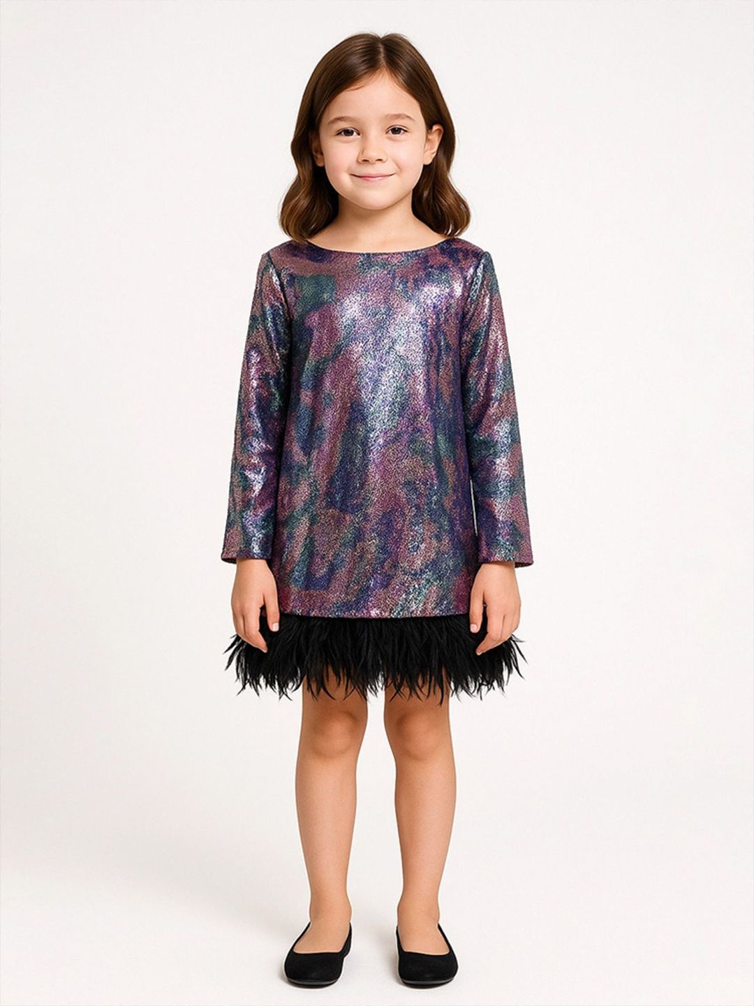 Alyaansh Couture Girls Mermaid Sequin A-Line Dress-picture-30