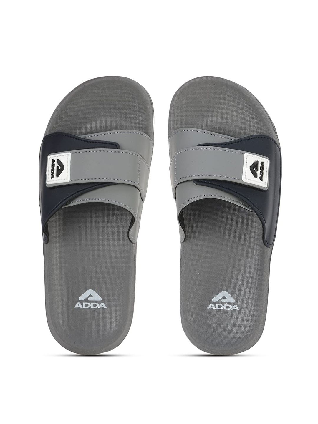 Adda Men Colourblocked Rubber Sliders-picture-38