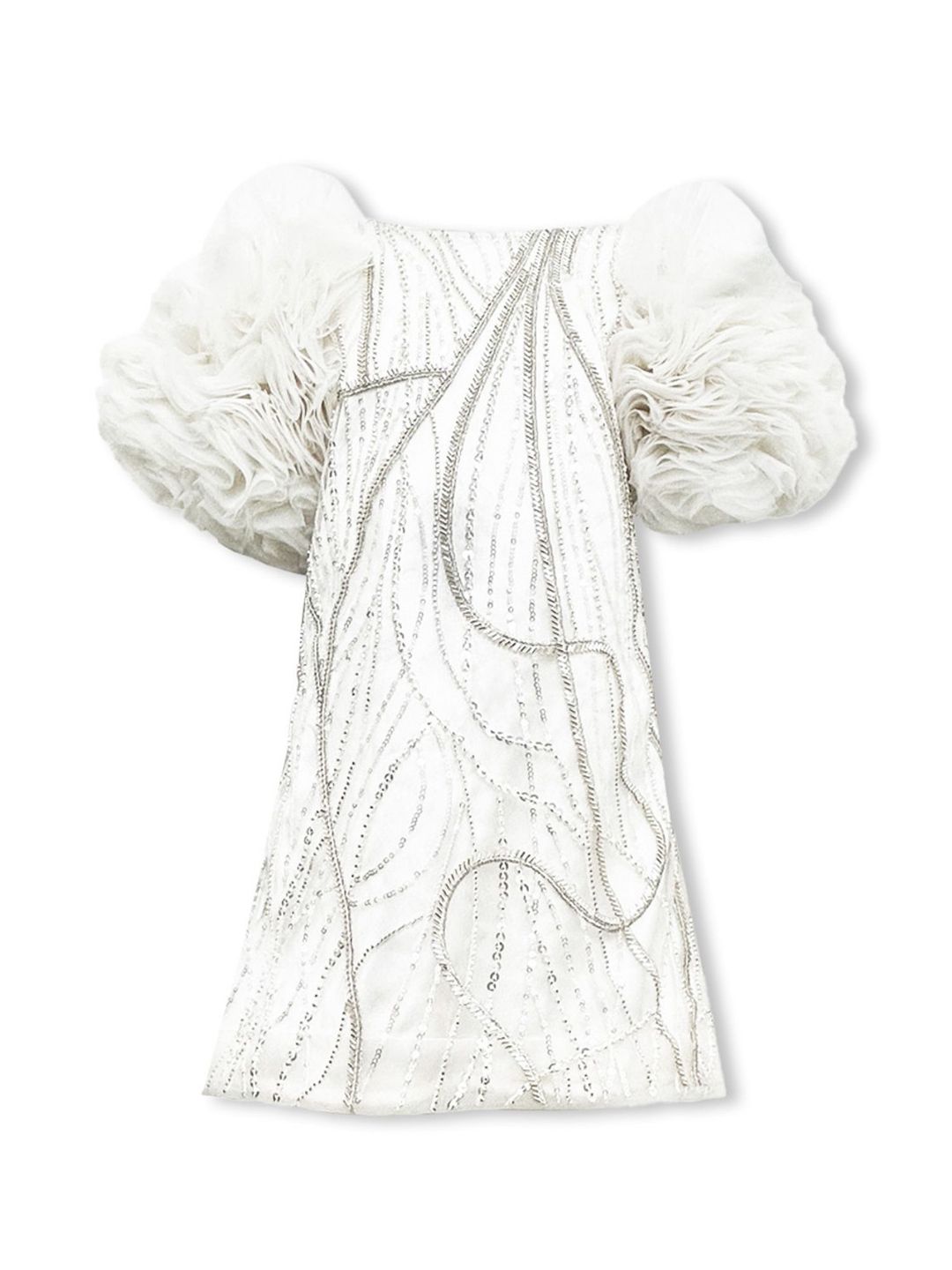Alyaansh Couture Girls Embellished Net A-Line Dress-image-47