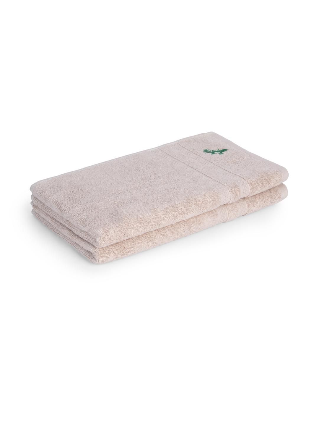 Feather & Spun Pack of 2 Almond Cream Lavender Antimicrobial Bamboo Cotton Hand Towel-image-23