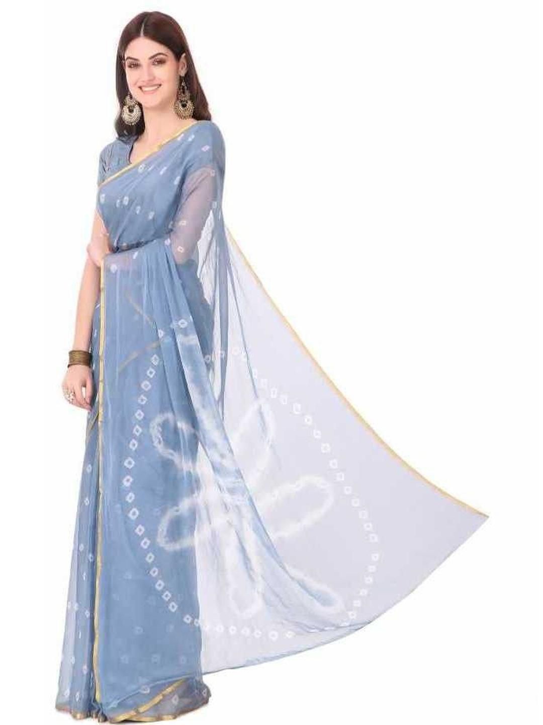 DURGA EMPORIO Bandhani Zari Pure Chiffon Bandhani Saree-picture-28