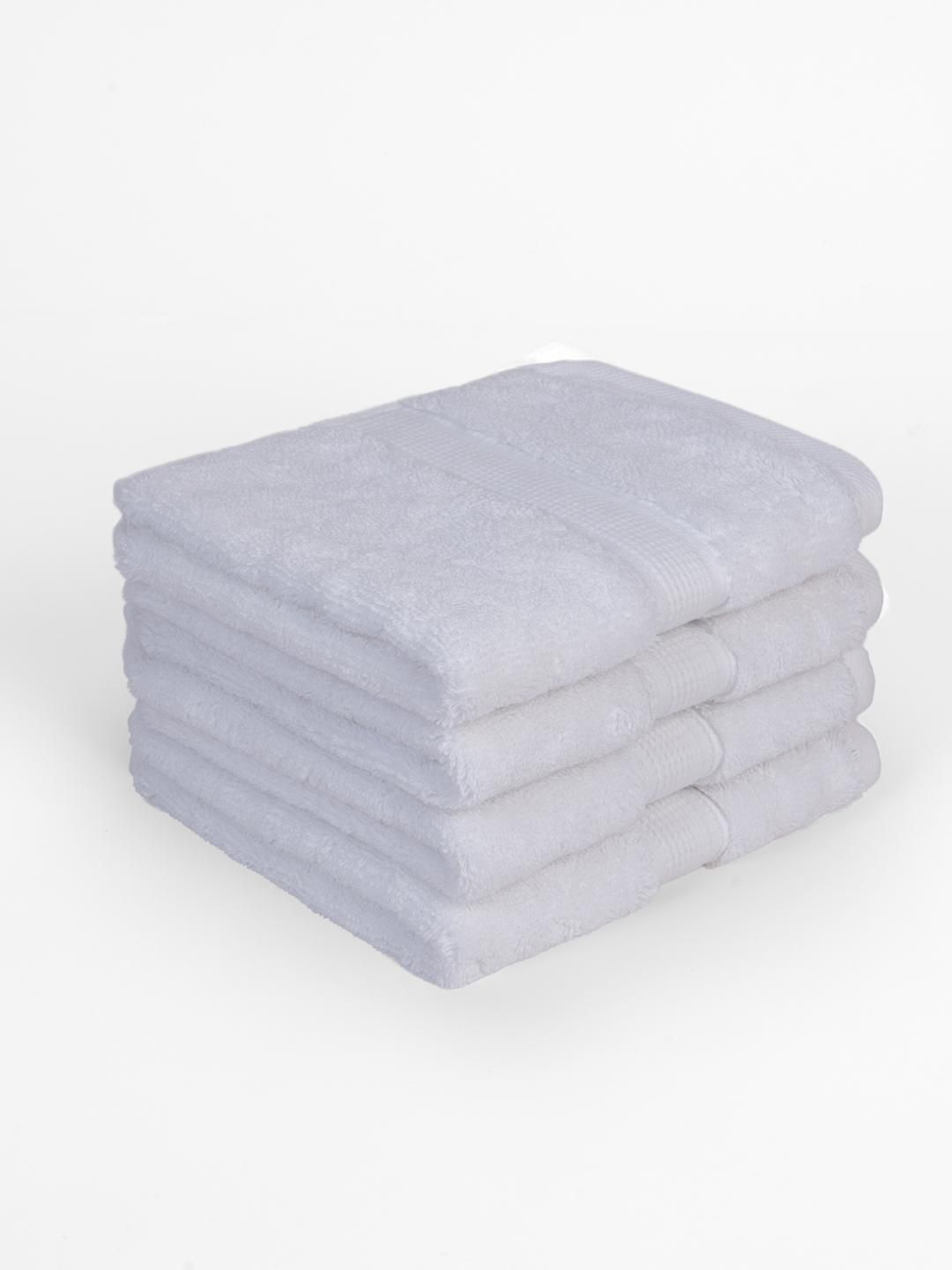 Feather & Spun 4 Pieces Pure Snow Lavender Fragrance Antimicrobial Face Towel-image-21