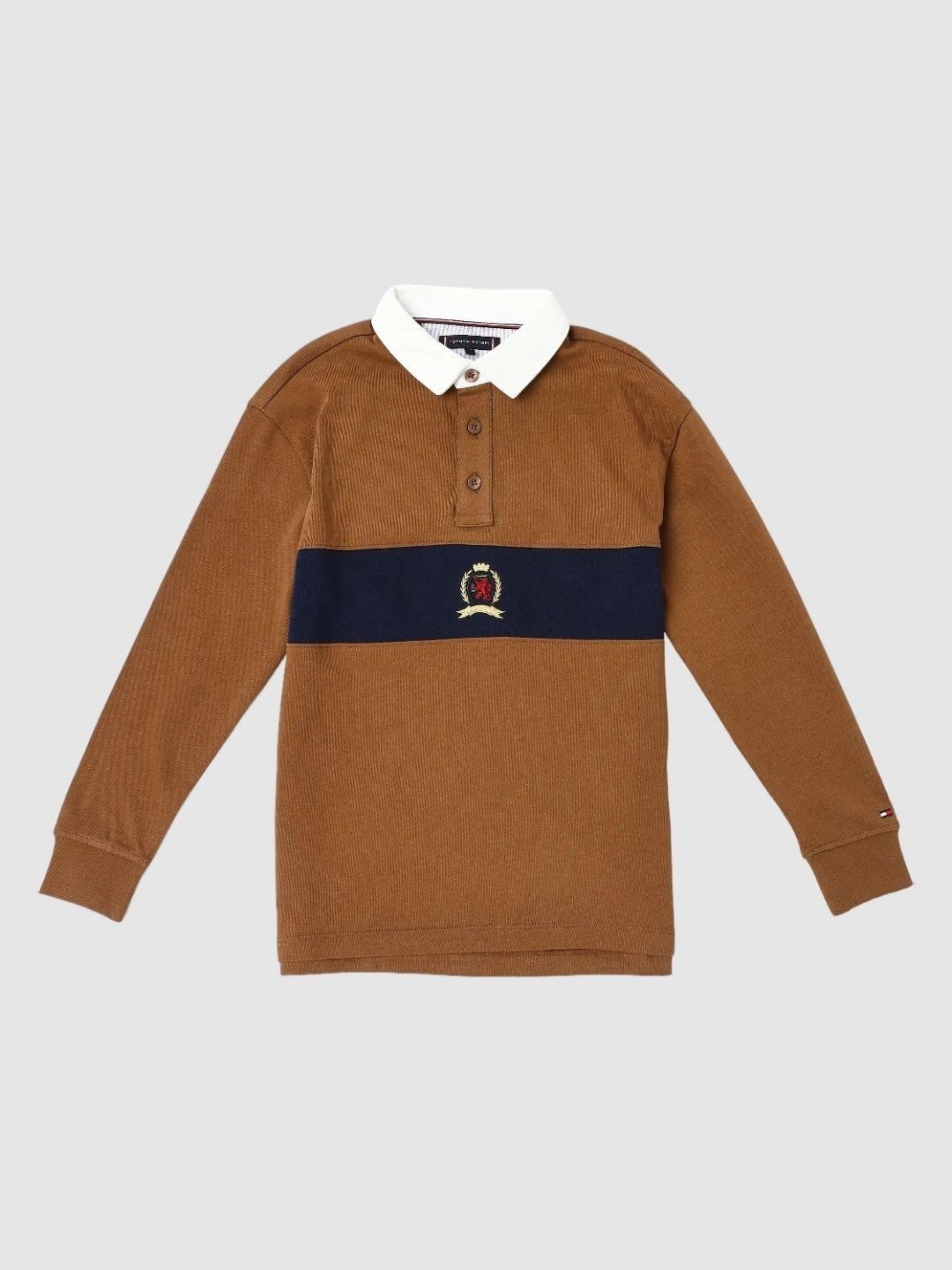 Tommy Hilfiger Boys Striped Polo Collar Cotton Relaxed Fit T-shirt-picture-19